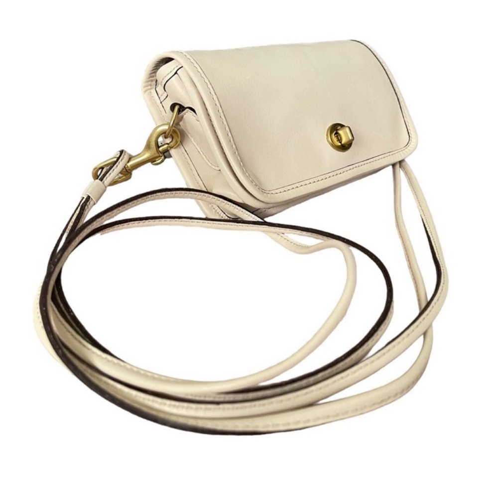 COACH Vintage Dinky Pouch Sling Back Off White/Ivory Crossbody Bag Rare - Picture 13 of 16